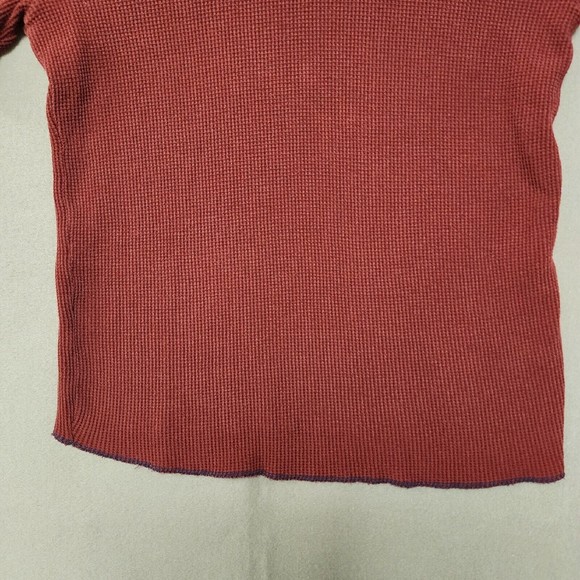 Polo Ralph Lauren Shirt Mens Small Burgundy Vintage Thermal Long Sleeve - Picture 7 of 16